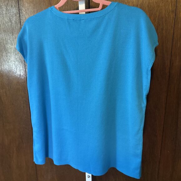 Talbots Teal Cotton Blend Tank Top Size 3Xp - Picture 4 of 4